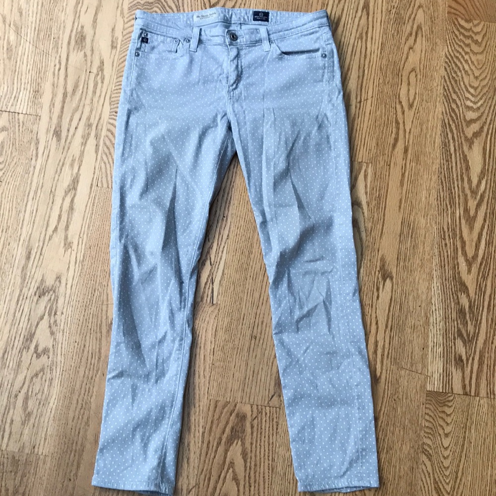 Grey polka dot jeans